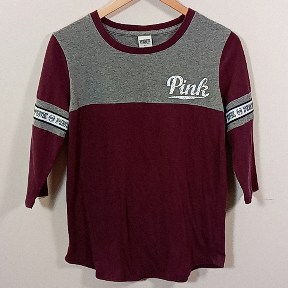 Plum colored VS PINK Longsleeve Tee